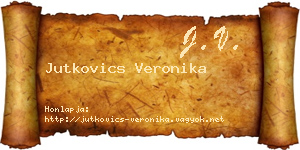 Jutkovics Veronika névjegykártya